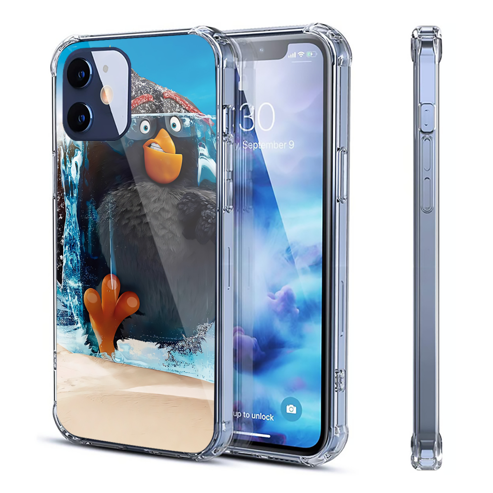（画像用） Angry Birds アングリーバード 【iPhone 12シリーズ対応】透明スマホケース（クリアソフトケース）